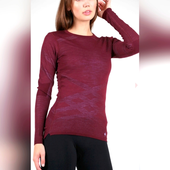 Smartwool intraknit Merino Wool 200 in Black Cherry Size Small - Picture 1 of 6